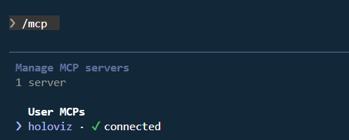 Claude Code HoloViz MCP